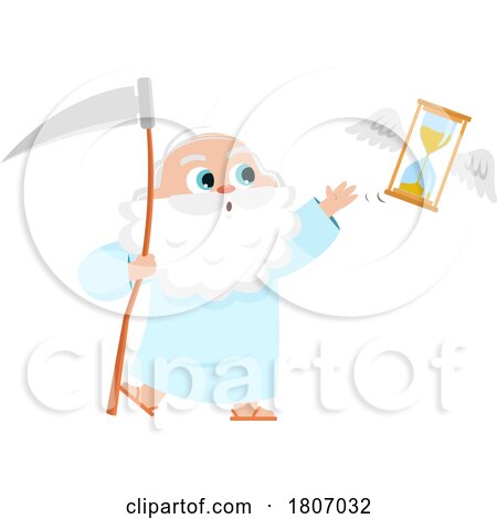 Cartoon Father Time Chasing Time by Hit Toon
