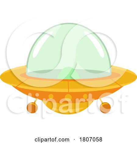 Cartoon UAP UFO Flying Saucer by Hit Toon