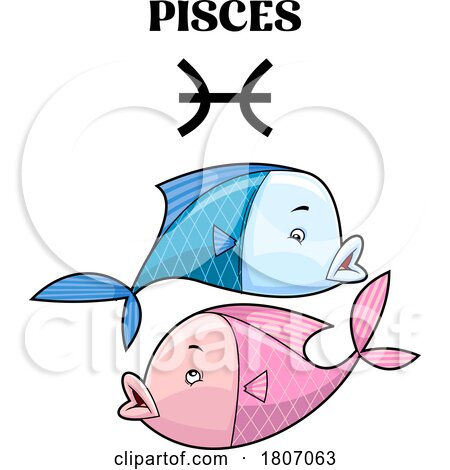 Cartoon Pisces Fish by Hit Toon