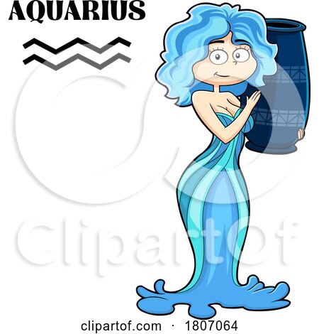 Cartoon Aquarius Water Carrier by Hit Toon