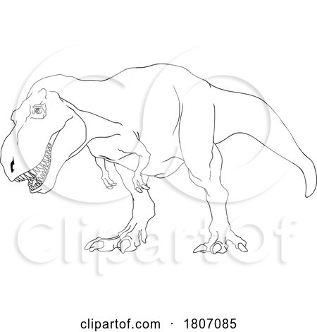 Black and White T Rex Dino by Hit Toon