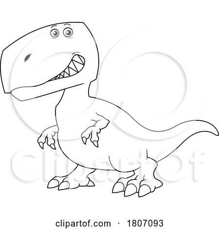 Black and White T Rex Dino by Hit Toon