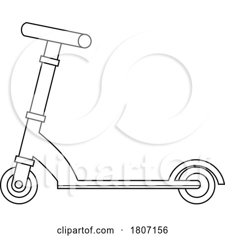 Cartoon Black and White Kick Scooter by Hit Toon