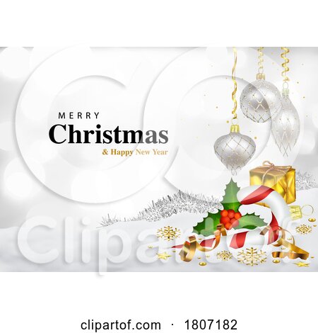 Merry Christmas Greeting Background by dero