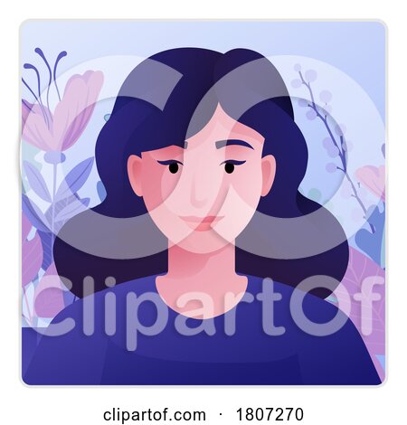 Woman Profile Illustration Internet Call Avatar by AtStockIllustration