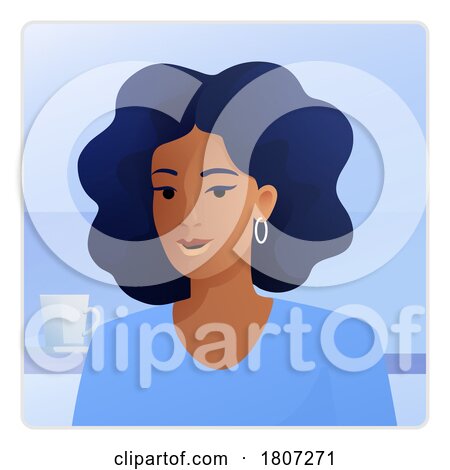Woman Profile Illustration Internet Call Avatar by AtStockIllustration