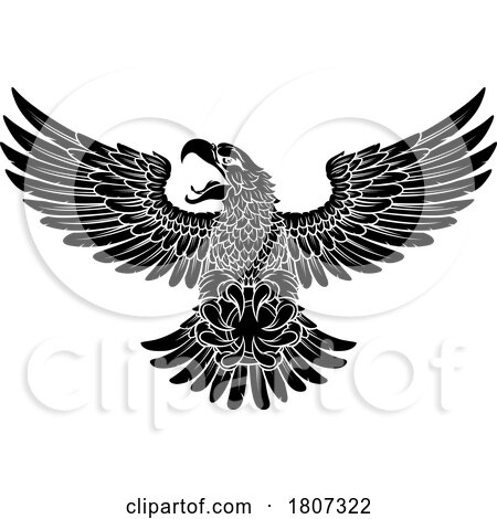 Bald Eagle Hawk Flying Tennis Ball Claw Mascot by AtStockIllustration