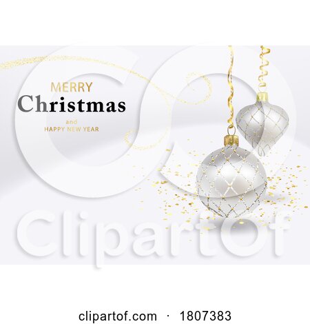 White Silver and Gold Christmas Greeting by dero