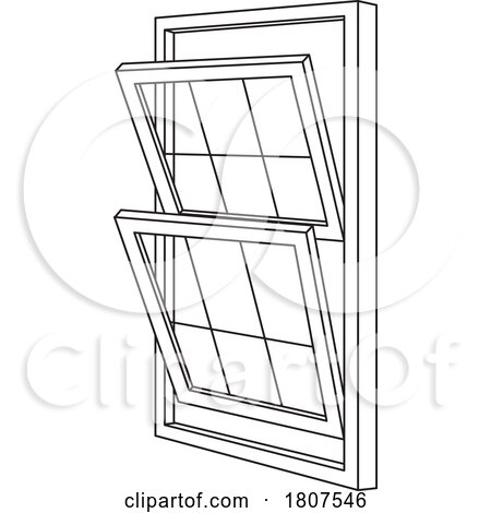 Cartoon Black and White Double Window by Lal Perera