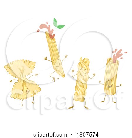 Cartoon Pasta Characters by Domenico Condello
