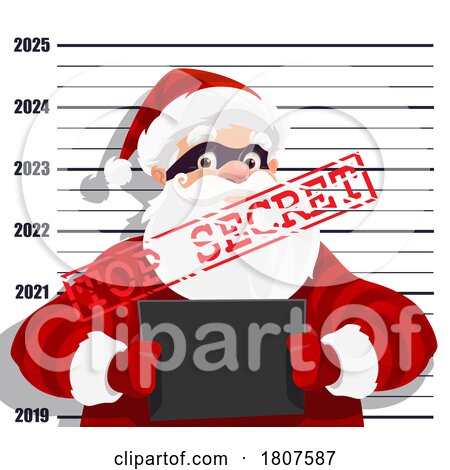Santa Clause with a Top Secret Stamp by Vector Tradition SM