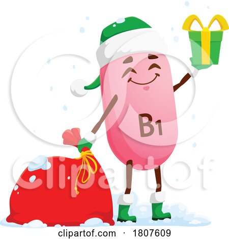 Christmas Micro Nutrient Mascot by Vector Tradition SM