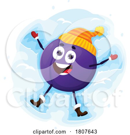 Christmas Plum Food Mascot by Vector Tradition SM
