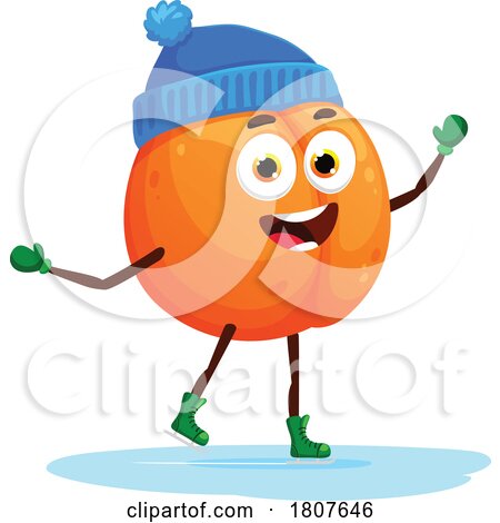 Christmas Orange Food Mascot by Vector Tradition SM