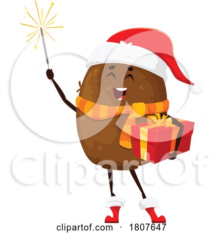 Christmas Potato Food Mascot by Vector Tradition SM