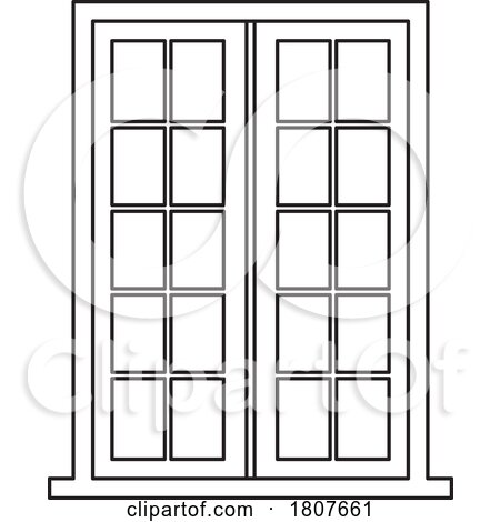 Black and White French Doors by Lal Perera
