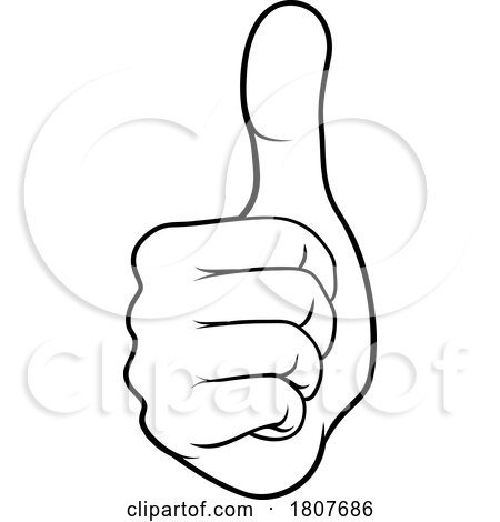Thumbs up Hand like Ok Thumb Cartoon by AtStockIllustration