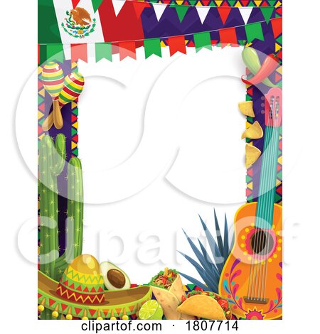 Mexican Themed Border by Vector Tradition SM