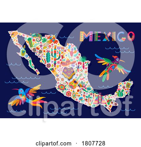 Mexican Map by Vector Tradition SM