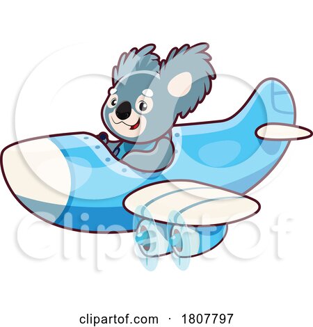 Koala Pilot Flying a Plane by Vector Tradition SM