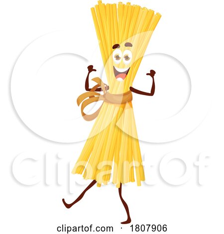 Spaghetti Noodles Pasta Mascot by Vector Tradition SM