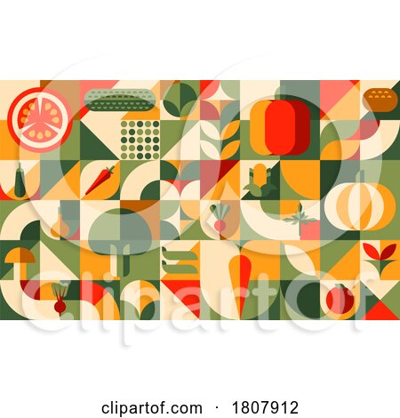 Food Bauhaus Background by Vector Tradition SM