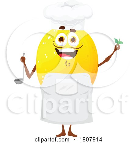 Lemon Chef Fruit Food Mascot by Vector Tradition SM