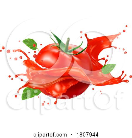 3d Tomato and Splash by Vector Tradition SM