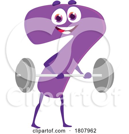 Number Seven Fitness Mascot by Vector Tradition SM