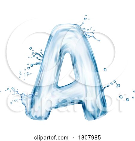 3d Water Splash Letter a by Vector Tradition SM