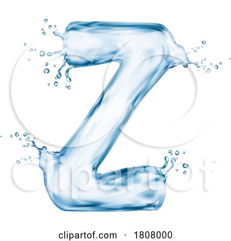 3d Water Splash Letter Z by Vector Tradition SM