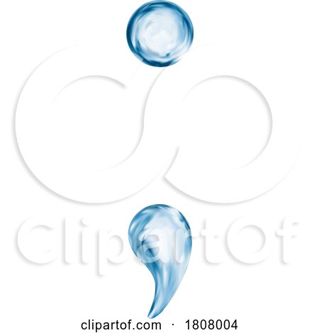 3d Water Splash Semicolon by Vector Tradition SM