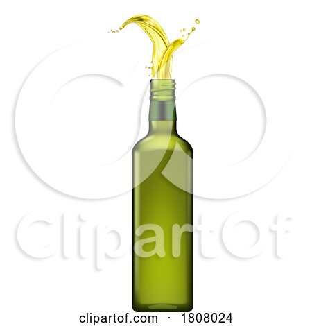 3d Splashing Bottle of Oil by Vector Tradition SM