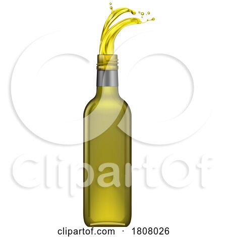 3d Splashing Bottle of Oil by Vector Tradition SM