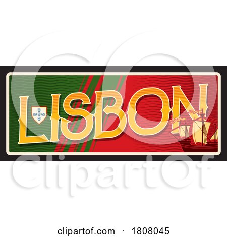 Travel Plate Design for Lisbon by Vector Tradition SM