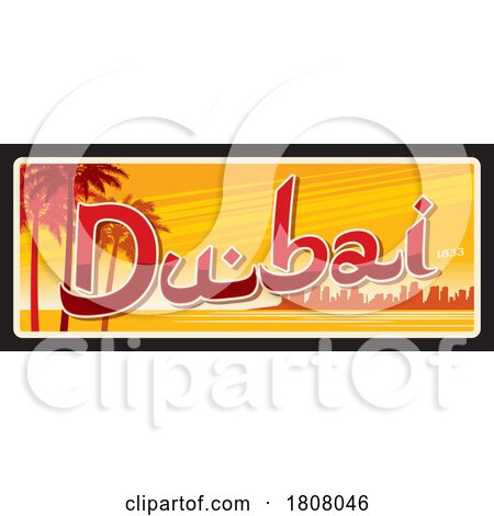 Travel Plate Design for Dubai by Vector Tradition SM