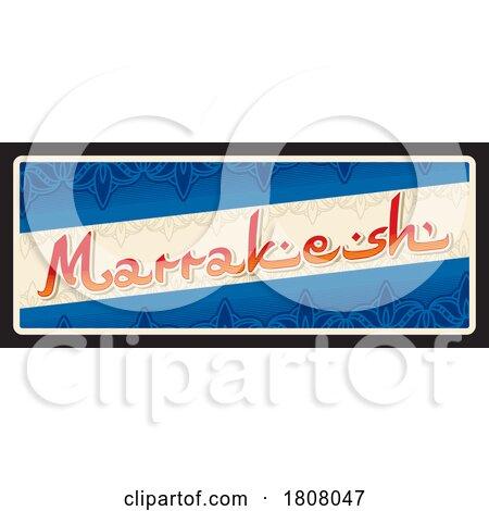 Travel Plate Design for Marrakesh by Vector Tradition SM
