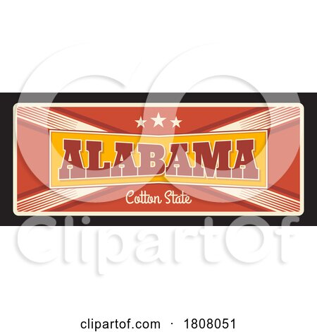 Travel Plate Design for Alabama by Vector Tradition SM