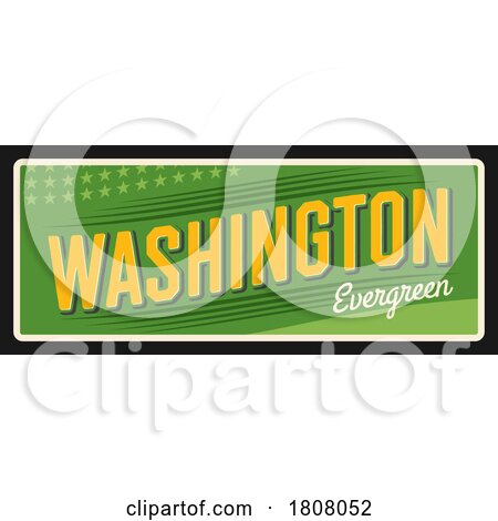 Travel Plate Design for Washington by Vector Tradition SM