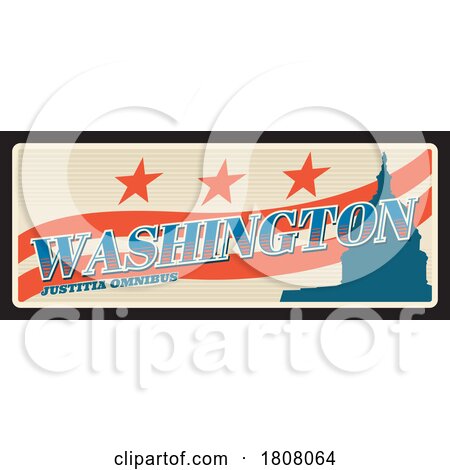 Travel Plate Design for Washington by Vector Tradition SM