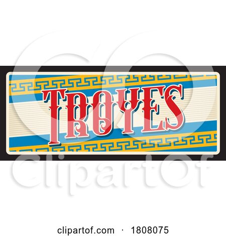 Travel Plate Design for Troyes by Vector Tradition SM