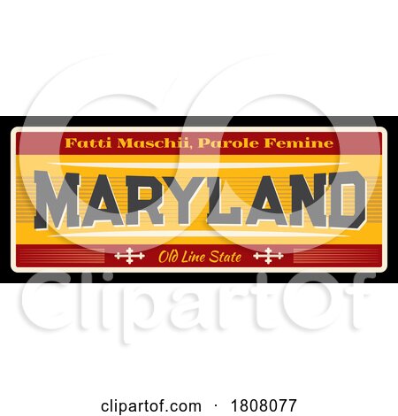 Travel Plate Design for Maryland by Vector Tradition SM