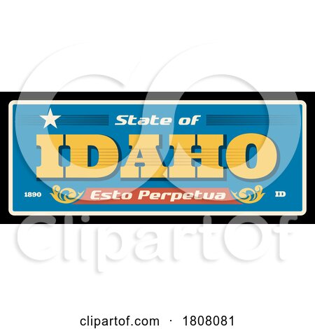 Travel Plate Design for Idaho by Vector Tradition SM