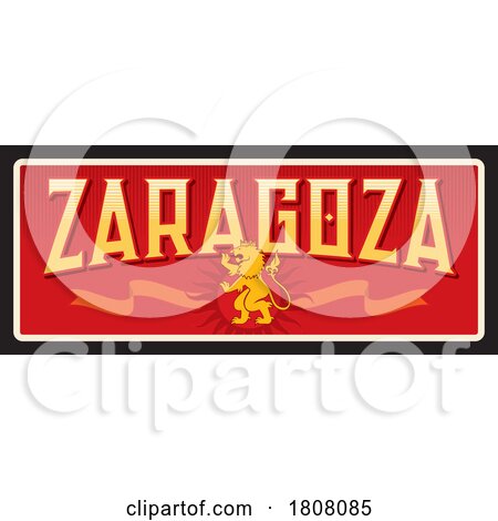 Travel Plate Design for Zaragoza by Vector Tradition SM