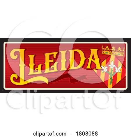 Travel Plate Design for Lleida by Vector Tradition SM