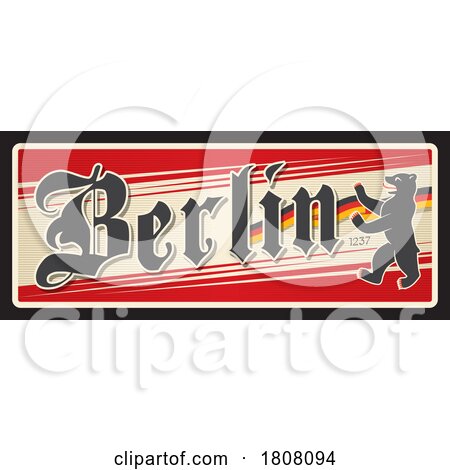 Travel Plate Design for Berlin by Vector Tradition SM