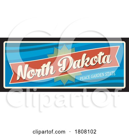 Travel Plate Design for North Dakota by Vector Tradition SM