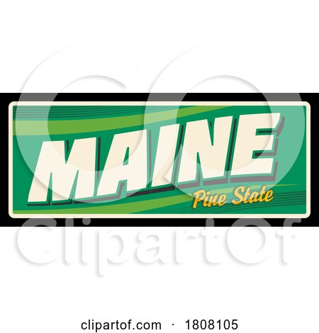 Travel Plate Design for Maine by Vector Tradition SM