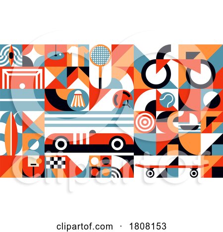 Sports Bauhaus Background by Vector Tradition SM