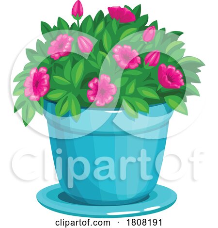 Potted Flowering Plant by Vector Tradition SM